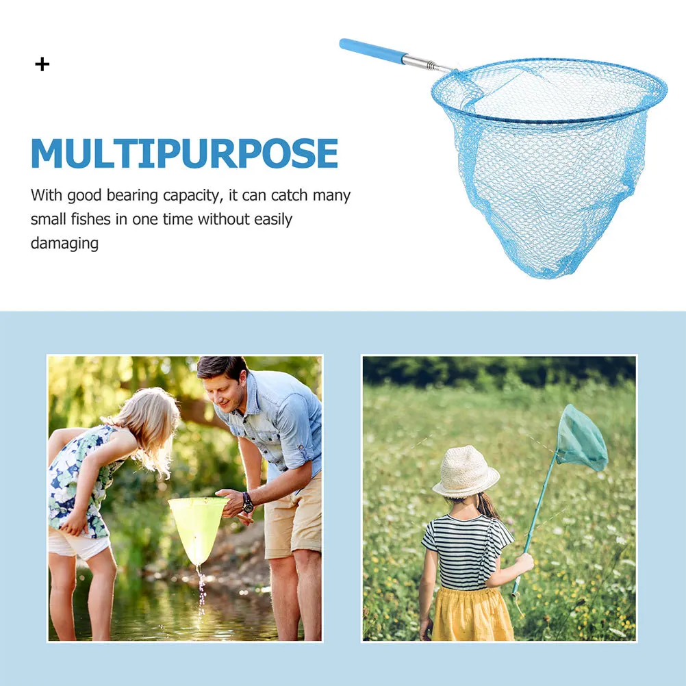 5 قطع من شبكات الصيد الخارجية: شبكة صيد على شكل فراشة تلسكوبية خفيفة الوزن للأطفال - سهلة التنظيف المتكررة