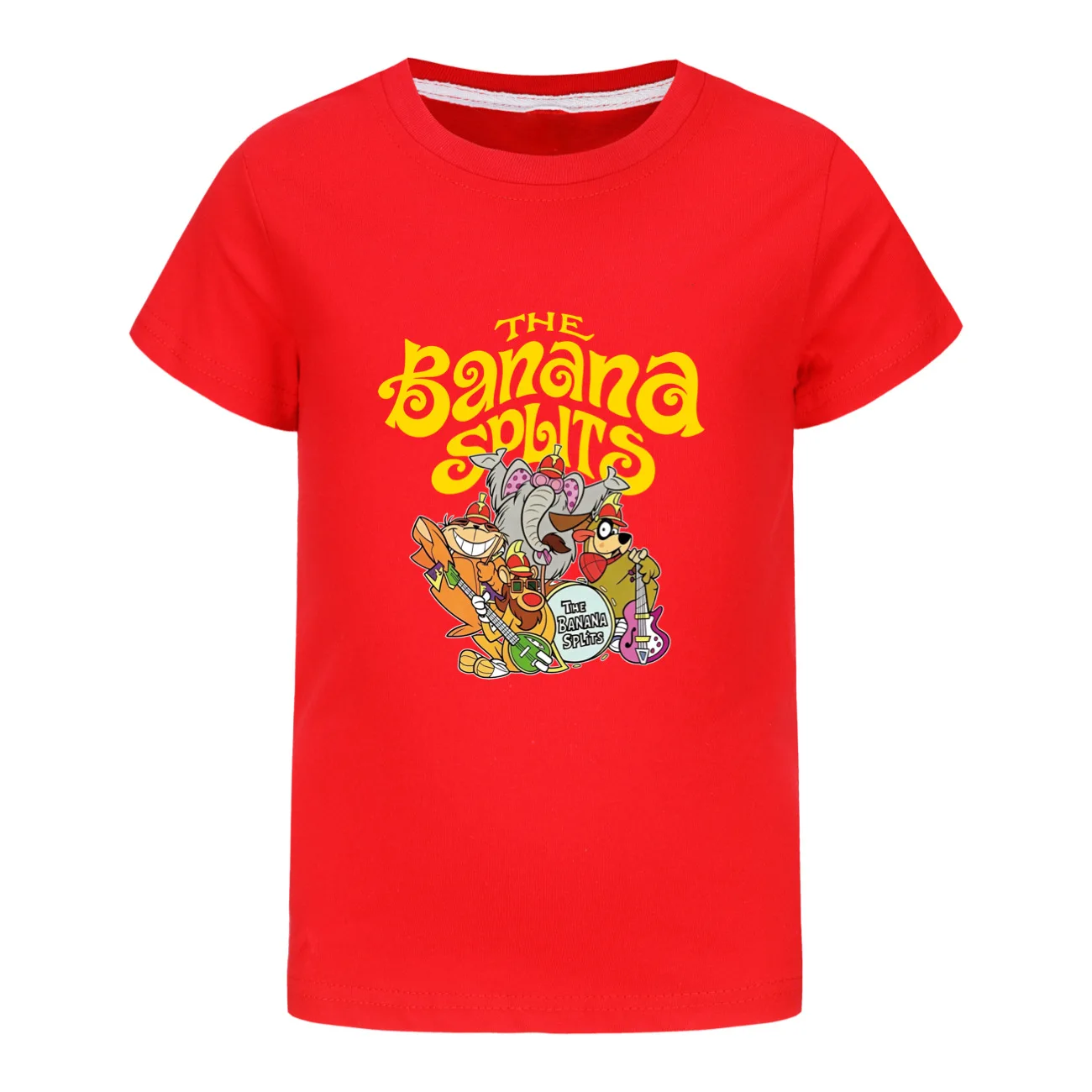 The Banana Splits T-shirts Boys Cartoon Casual Short Sleeve Tees Girls O-Neck Tops kids pure cotton T-Shirts Children's Clothing