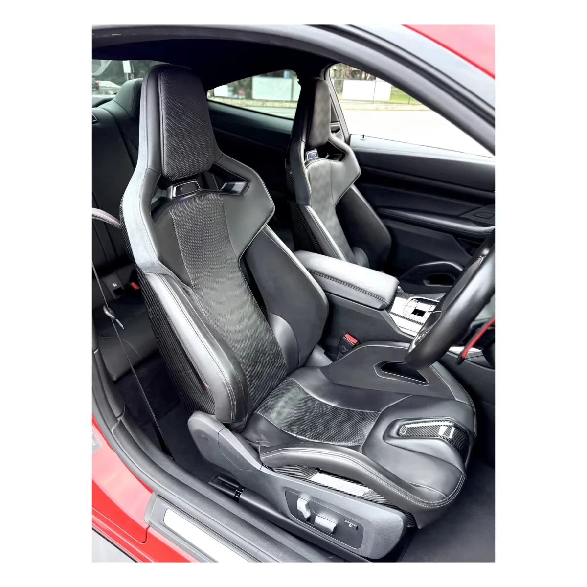 A pair Carbon Fiber Racing Bucket Seats Fit For BMW G87 M2 G80 M3 G82 M4 M Series Front Sport Interior Seats