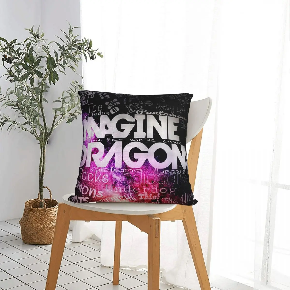 Imagine Dragons Square Pillowcase Pillow Cover Polyester Cushion Decor Comfort Throw Pillow for Home Car