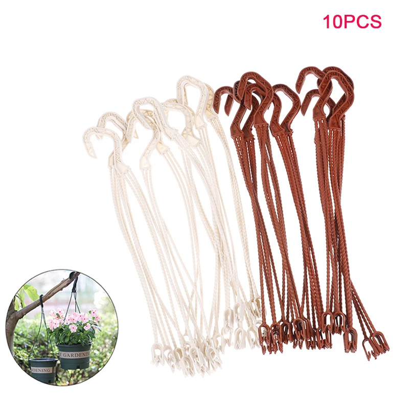 10PCS 42CM Flower Pots Hanging Plant Pots Hanger Hook Basin Hanger Garden Basket Holder Hanging Chains Garden Accessories