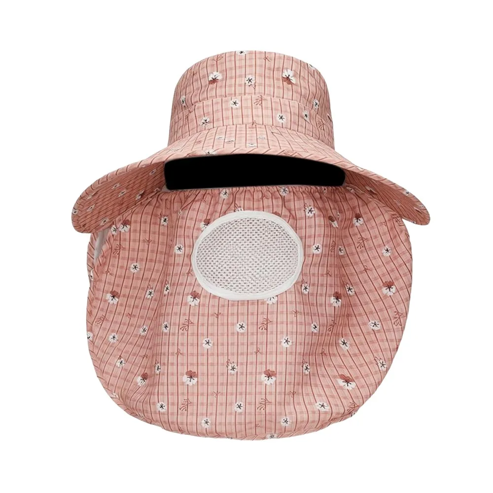 

Portable Mesh Breathable Sun Hat Fordable Face Neck Protection Agricultural Work Cap Wide Brim Anti-UV Basin Cap Summer