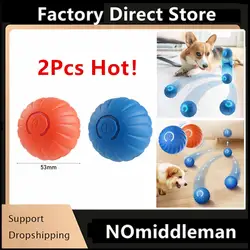 2Pcs Smart Dog Toy Ball Automatic Electronic Interactive Training Pet Toy Gravity Moving Ball Rechargeable Active Rolling Ball