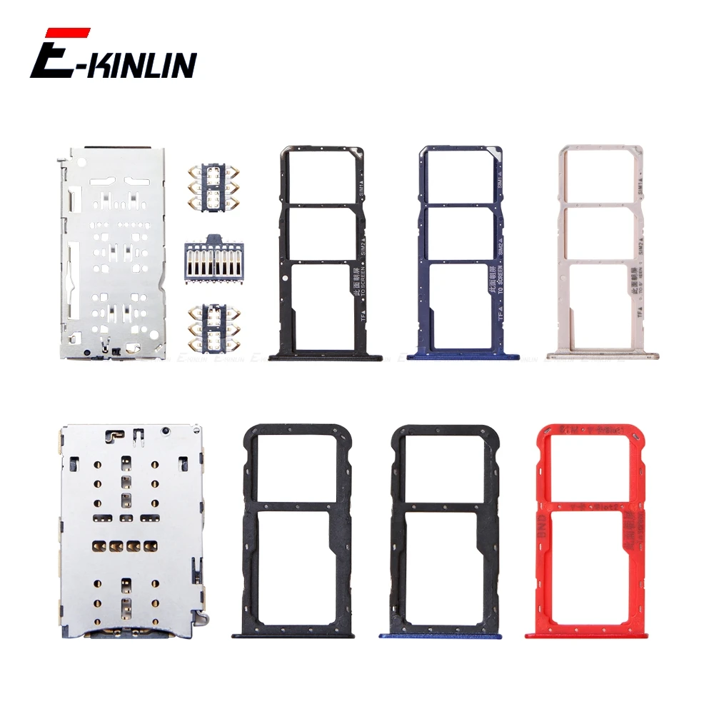 Sim Card Tray Socket Connector Adapter For HuaWei Honor 7X 7S GR5 2017 BND-L21 L22 L24 Holder Slot Micro SD Reader Container