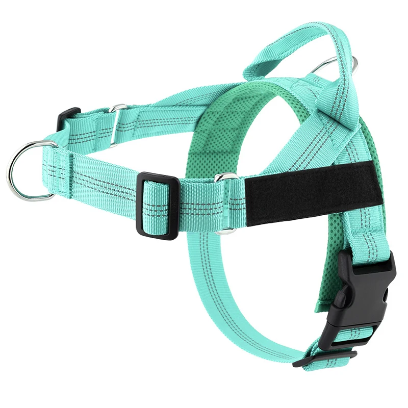 Coleira Peitoral Personalizada e Refletiva Anti-Puxão para Cães de Pequeno e Médio Porte, Lavável, Resistente a Explosões e Confortável._voghion.com