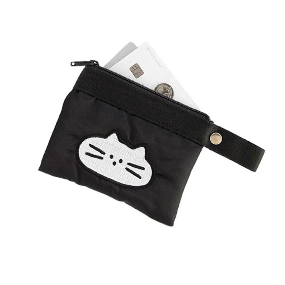 

Durable Nylon Coin Purses Cartoon Hanging type Small Purses Cute Cat Key Coin Wallet Creative Gift