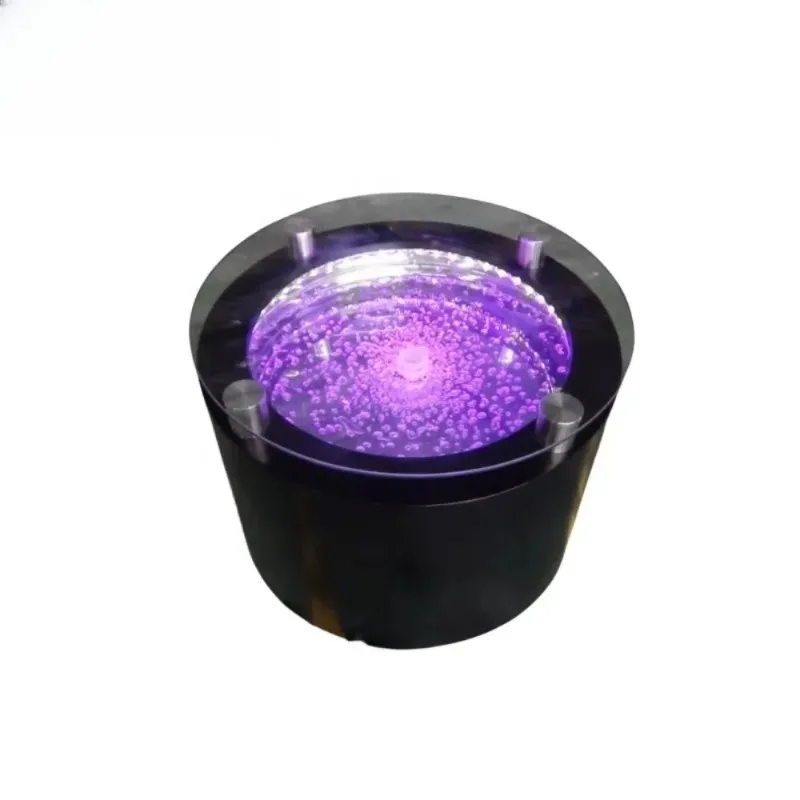 Sensory Light Emitting Diode Bubble Table Coffee Table RGB Color Changing Acrylic Round Bubble Coffee Table Bar Club