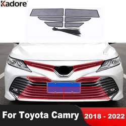 For Toyota Camry 70 LE XLE 2018 2019 2020 2021 2022 Car Insect Screening Mesh Front Center Grille Insert Net Cover Accessories