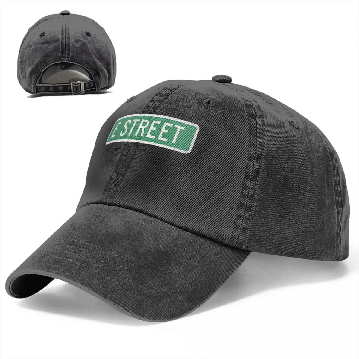Bruce Springsteen-Women's Multicolor Peaked Cap, Rua E, Sinal de Rua, Viseira Personalizada, Versão Colorida, Tri-Blend