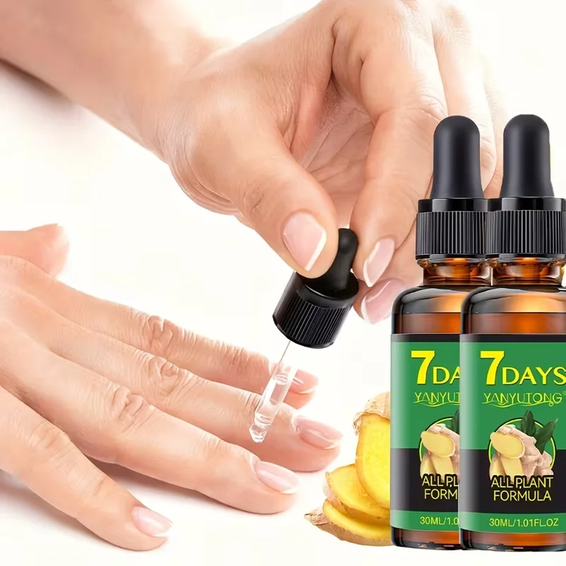 مصل تقوية أظافر الكركم لمدة 7 أيام، تركيبة خالية من الكحول، مناسبة لأظافر القدم والهشطة، سهلة الاستخدام.