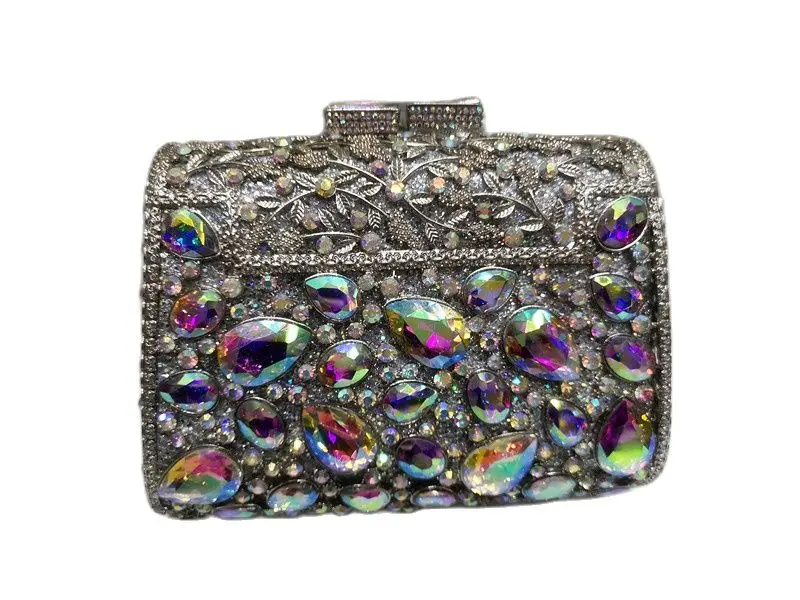 Chaliwini-Bolso de mano con diamantes para mujer, Pochette para fiesta, banquete, graduación, de noche