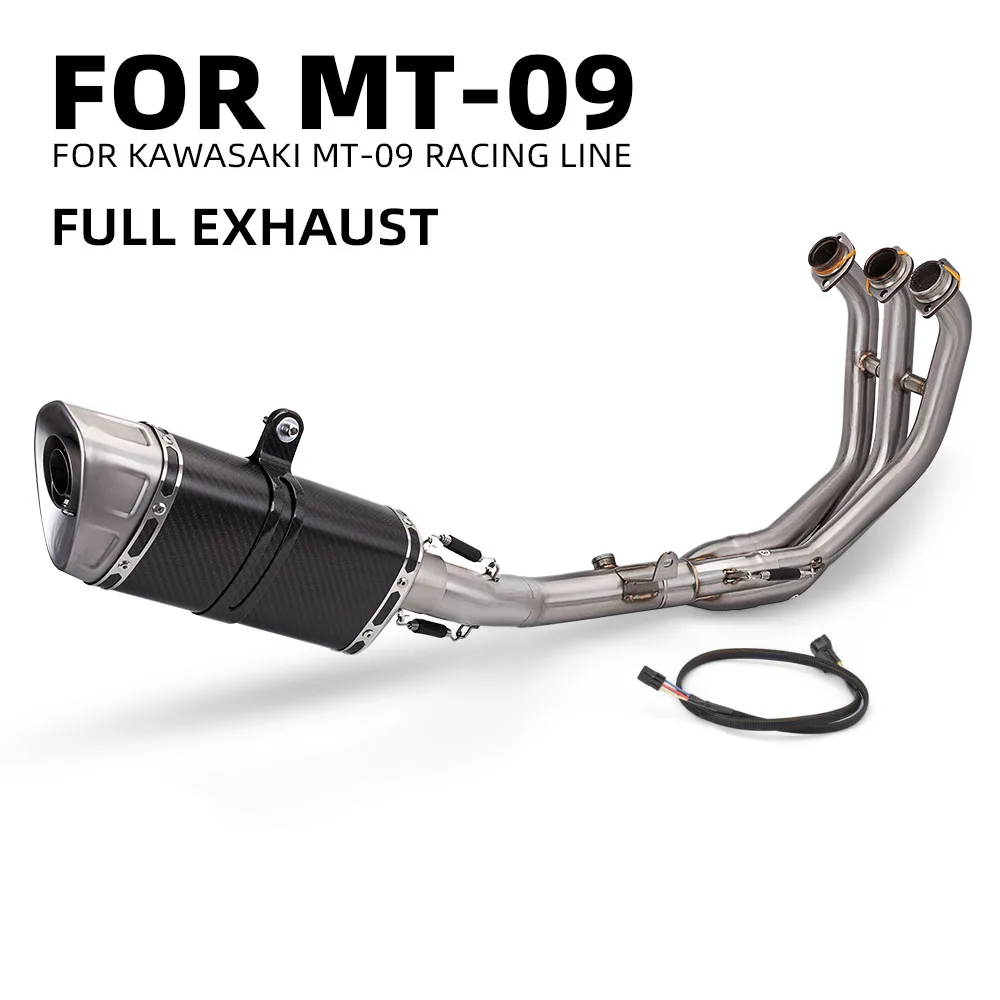 Für Yamaha MT09 MT09SP FZ09 XS900R Motorrad Auspuff Volle System Ändern Front Link Rohr Carbon Schalldämpfer Befestigungs Ring Escape Moto