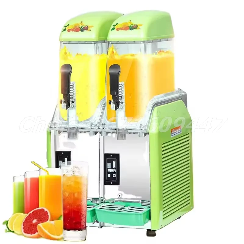 

Commercial Snow Melting Machine 24l Double Cylinder Slush Machine Stainless Steel Milk Tea Shop Slush Smoothie Equipment