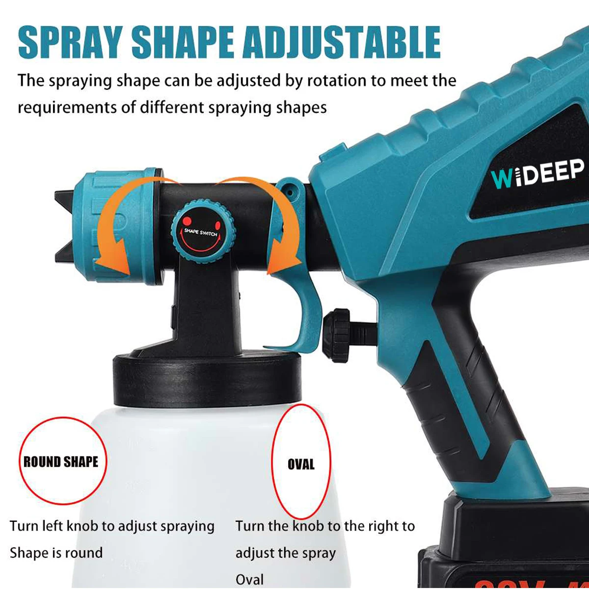 1500W 21V Electric Cordless Spray Gun Brushed HVLP Paint Sprayer Auto Furniture Steel Coating Airbrush For Makita 18V Battery