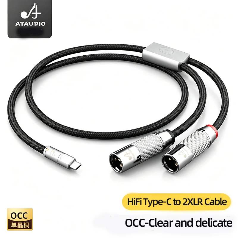 ataudio-hifi-usb-c-to-2xlr-オーディオケーブル-ハイエンド-occ-コア-type-c-to-2xlr-オス-メスケーブル-電話アンプ用