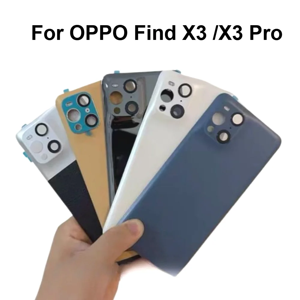 oppo-find-x3-x3-pro-ガラスバッテリーバックカバーシェルバックカバー-cph2797-バックカバー部品交換用レンズ付き