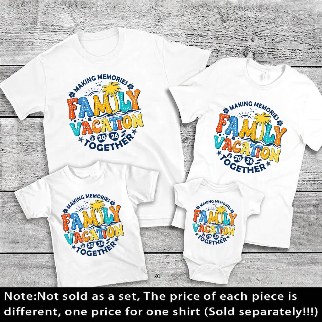 Making Memories Family Vacation 2026 Together Family Tshirt Travel Clothing Family Vacation Matching Shirts Summer Vacation Tee