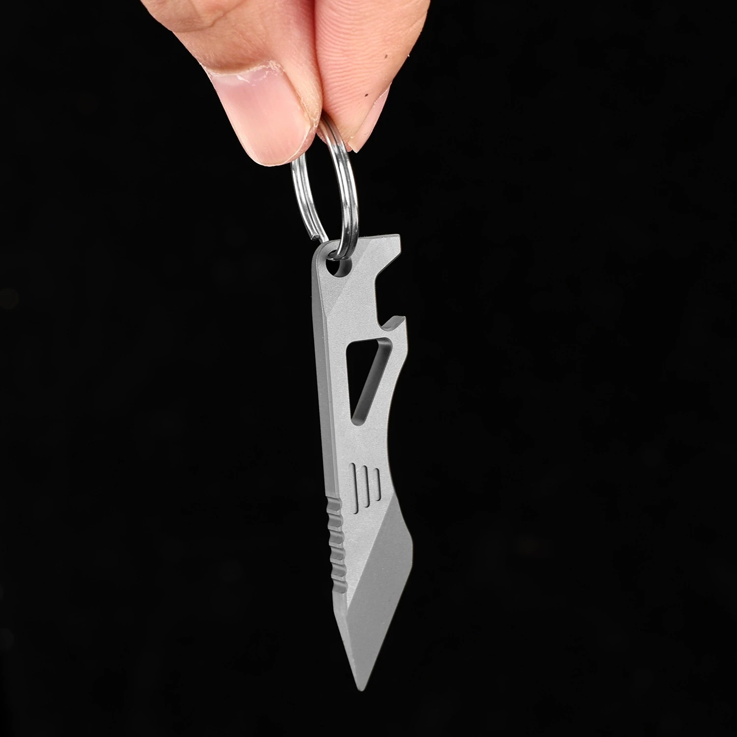 60mm Mini Titan-Brecheisen Schlüsselanhänger EDC Multifunktions-Öffner Gadget Schlüsselanhänger Hebelwerkzeug Flaschenöffner – Detail 12