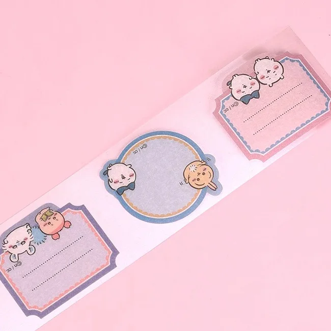 Hachiware Usagi Momonga Boxed Stickers Cartoon Cute Pattern Style Closures Stickers Pull-Out Roll-shaped Stickers Notes