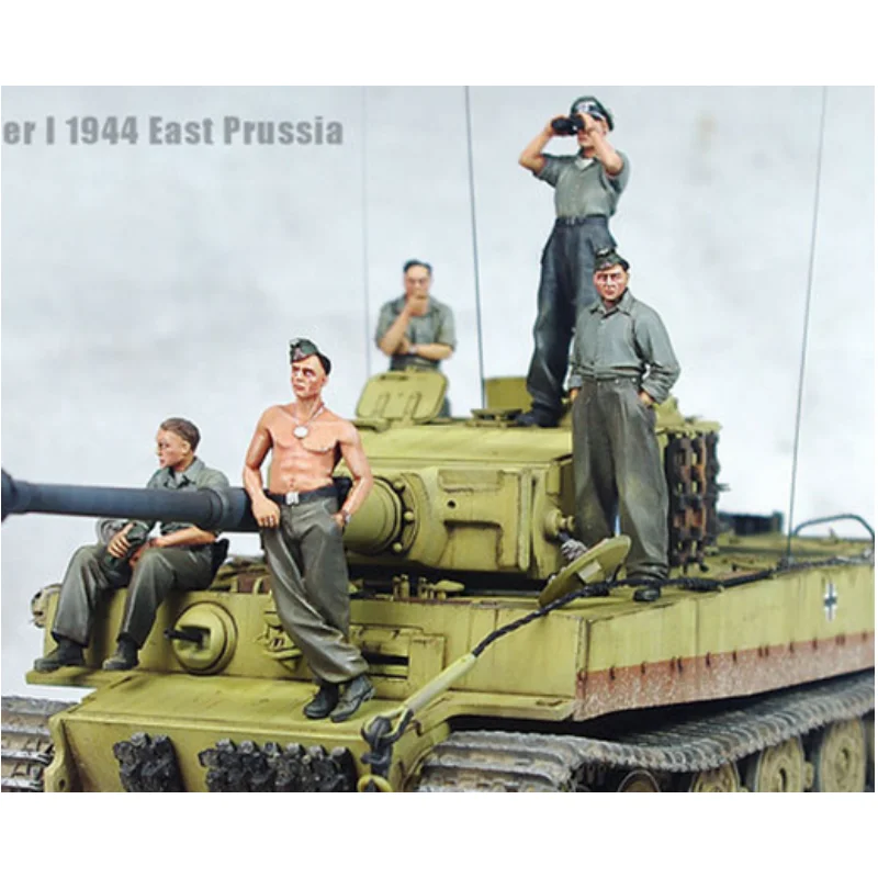 Kit de modelo sin pintar con figura de resina 1/35, tema militar, (5 personas) sin montar y sin pintar GK,620R