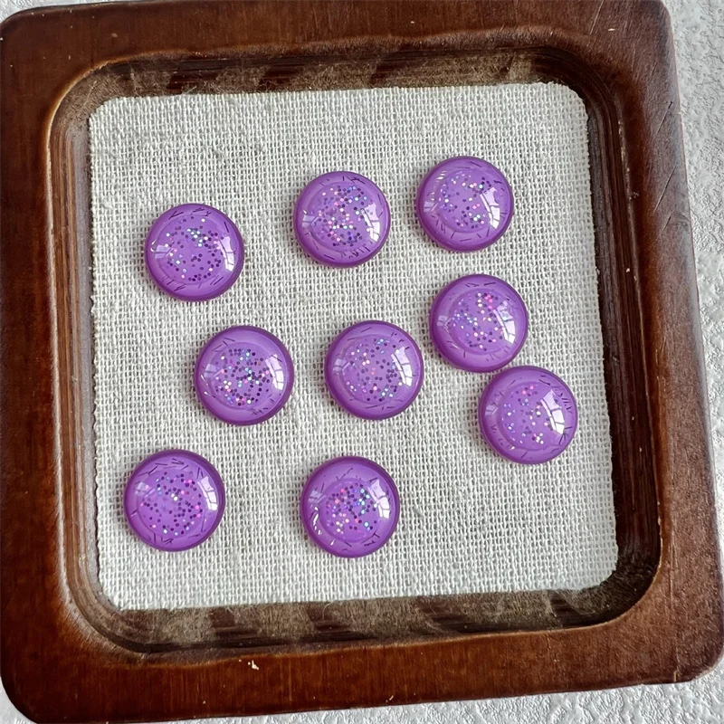 

Summer style 100pcs/lot color glitter effect geometry rounds shape resin cabochon beads diy jewelry garment hair accessory