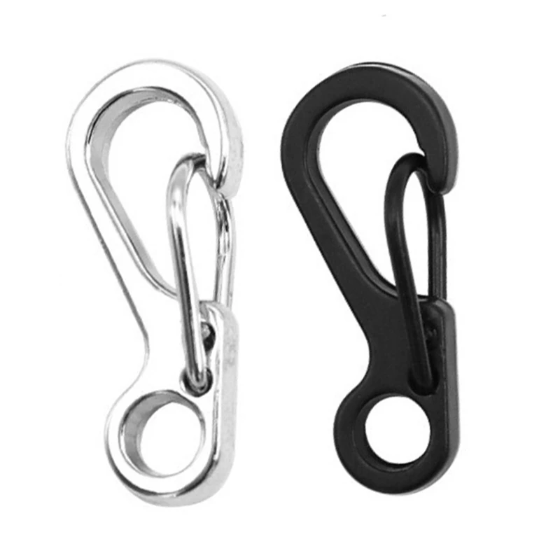 10Pcs Small Carabiner Clip Aluminum Alloys Keychain Carabiner Clasp Spring Keyring Hook Backpacks Attachments Hook