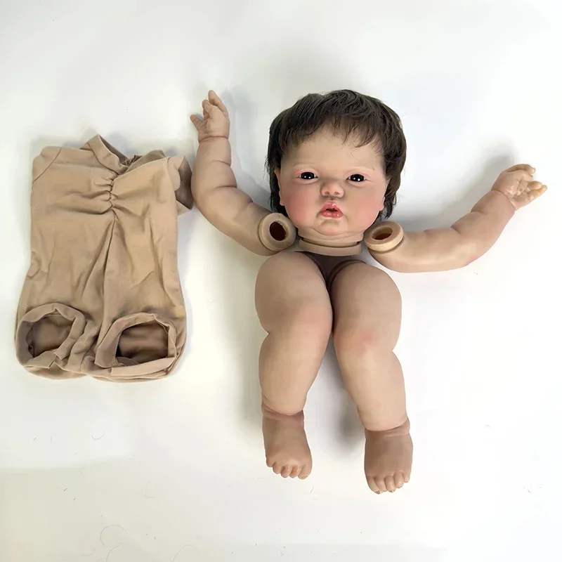 24inch Pickle Awake Reborn Baby Doll Size Kit Already Painted Lifelike Soft Touch Brown Short Hair DIY Doll Parts