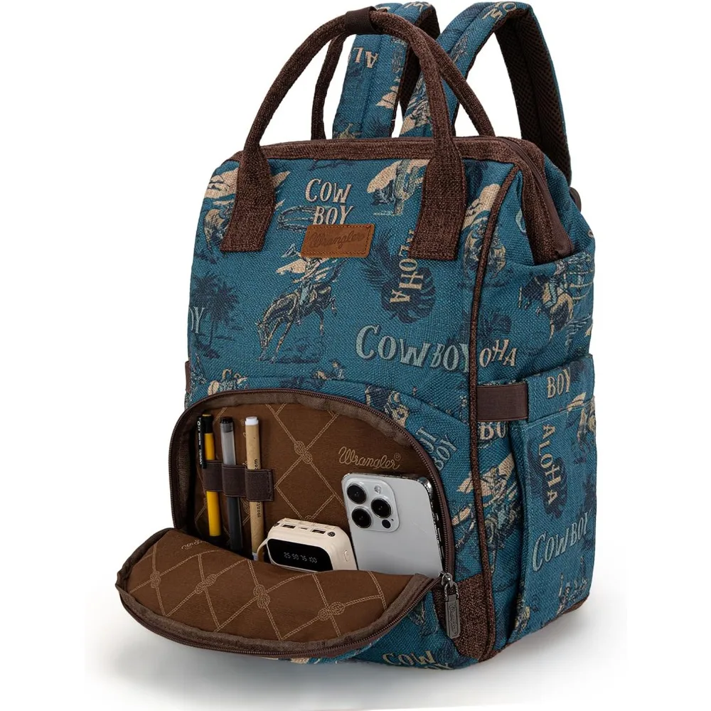 حقيبة ظهر مونتانا ويست رانجلر للنساء حقيبة نهارية غربية كاجوال للعمل في السفر الجامعي