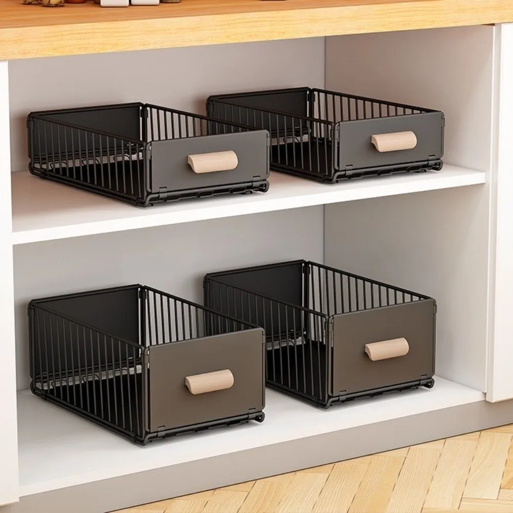 رف تخزين تلسكوبي قابل للطي مقاوم للتآكل، درج سحب معدني متعدد الوظائف، رف منزلق غير مثقوب