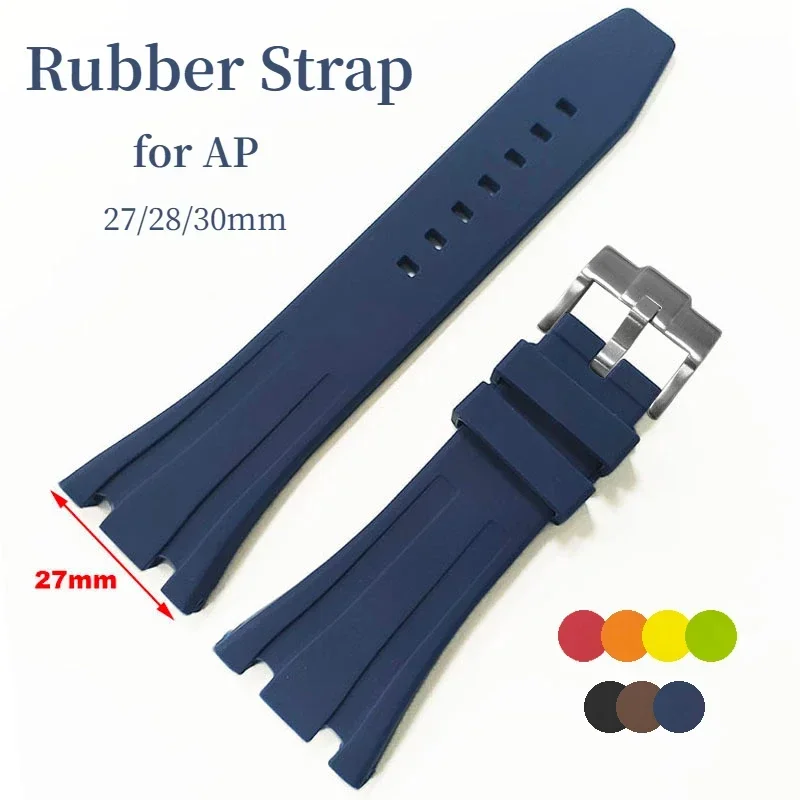 27/28/30mm Soft Rubber Watch Band for AP Royal Oak Offshore Series Silicone Sport Bracelet Strap Replacement Men\'s Watchband