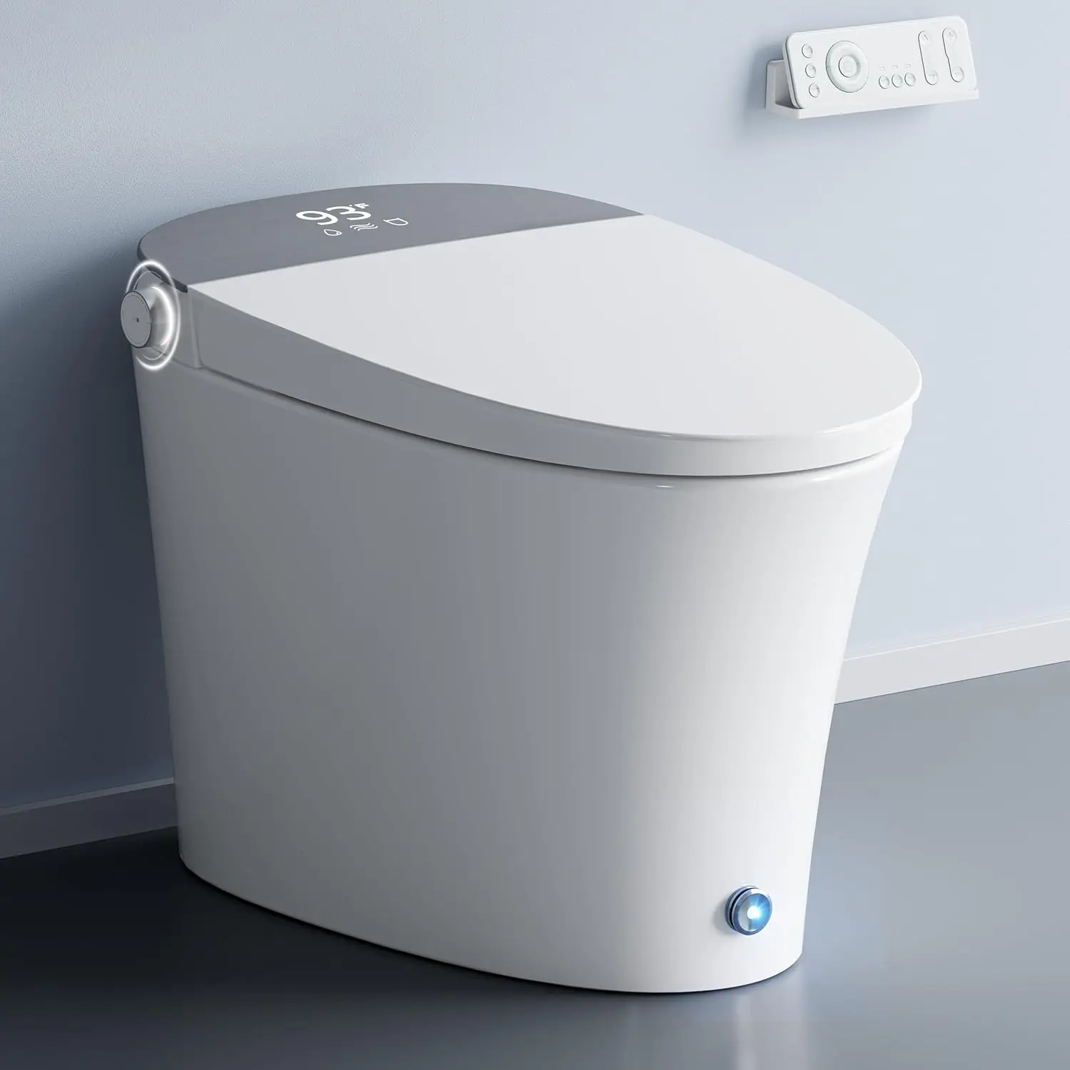 Upgraded Smart Toilet with Auto Open& Close Lid, Instant Warm Water and Dryer, Bidet Toilet with Auto Flushing and Deodorize