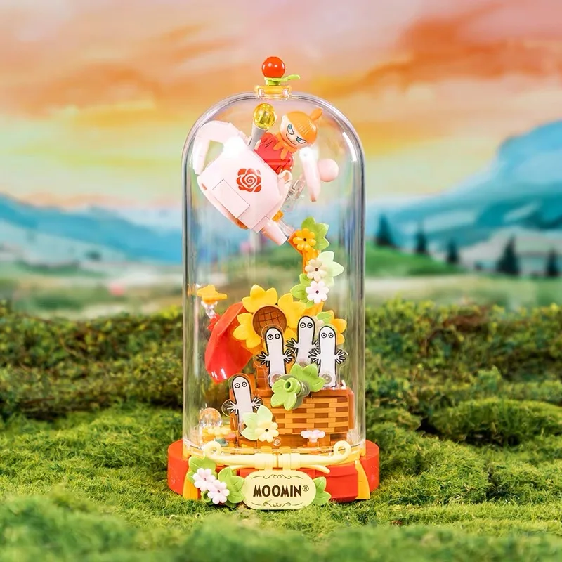 Pantasy Moomin Wandering Series Bouwstenen Klassieke samenwerking 80e verjaardag Assemblagemodel Speelgoed Desktop Ornament Cadeau