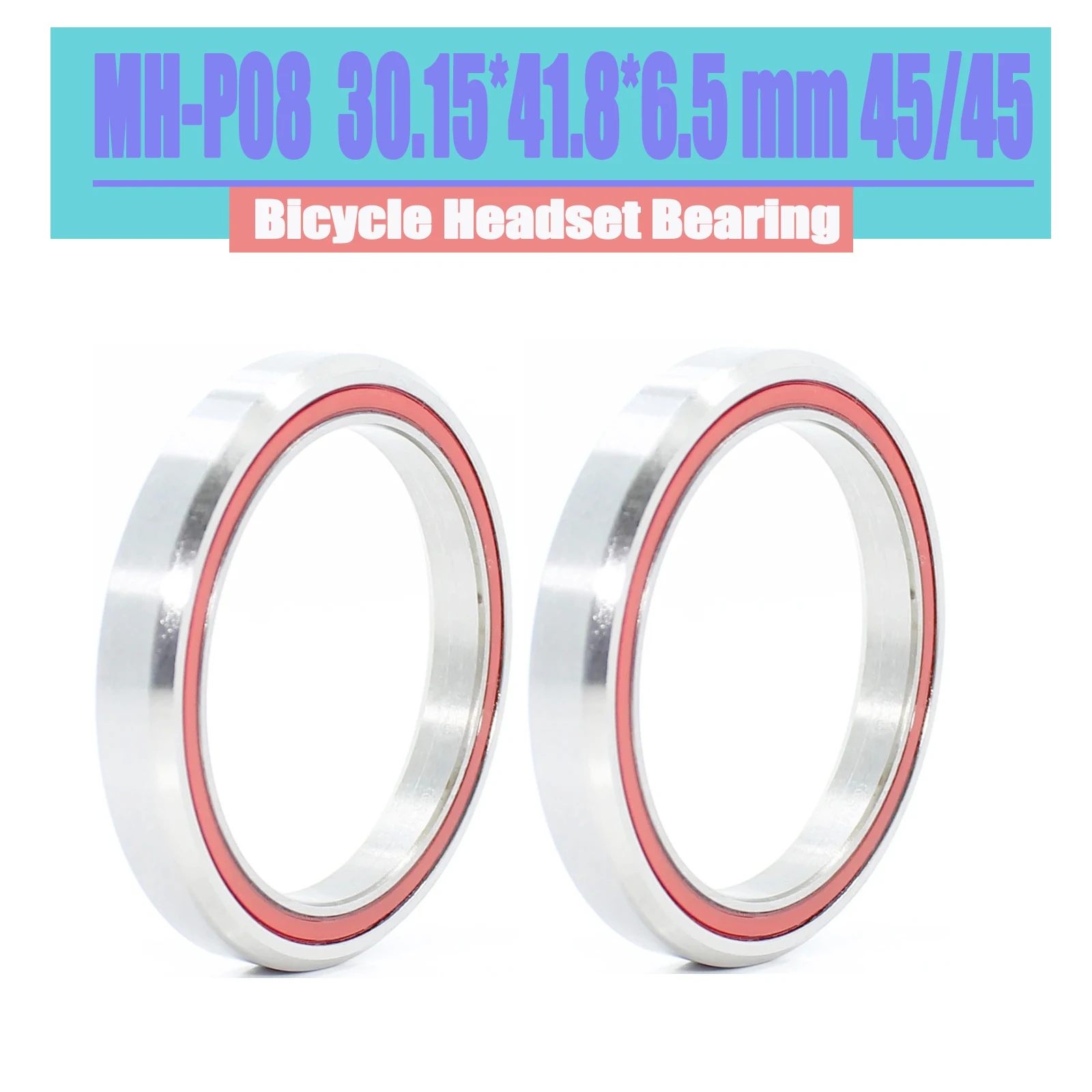 

2PC MH-P08 Bearing 30.15*41.8*6.5 mm 45/45 Balls Bicycle 1-1/8 Inch Headset Repair Parts Ball Bearings