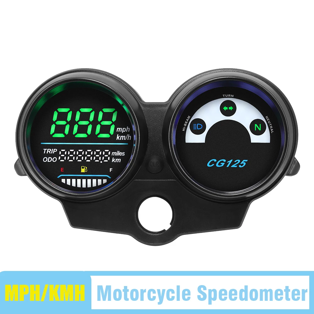 

For CG125 Year 2000 to 2008 Fan 125 Titan 125 Motorcycle Dashboard Km/h MPH LCD Digital Speedometer with Neutral Gear Display