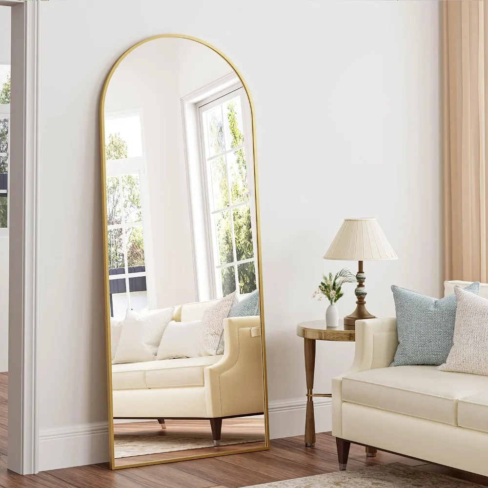 

Full Length Mirror Arched Gold Mirror Full Length Stand, Large Floor Length Mirror, Big Full Body Mirror Wall Hanging