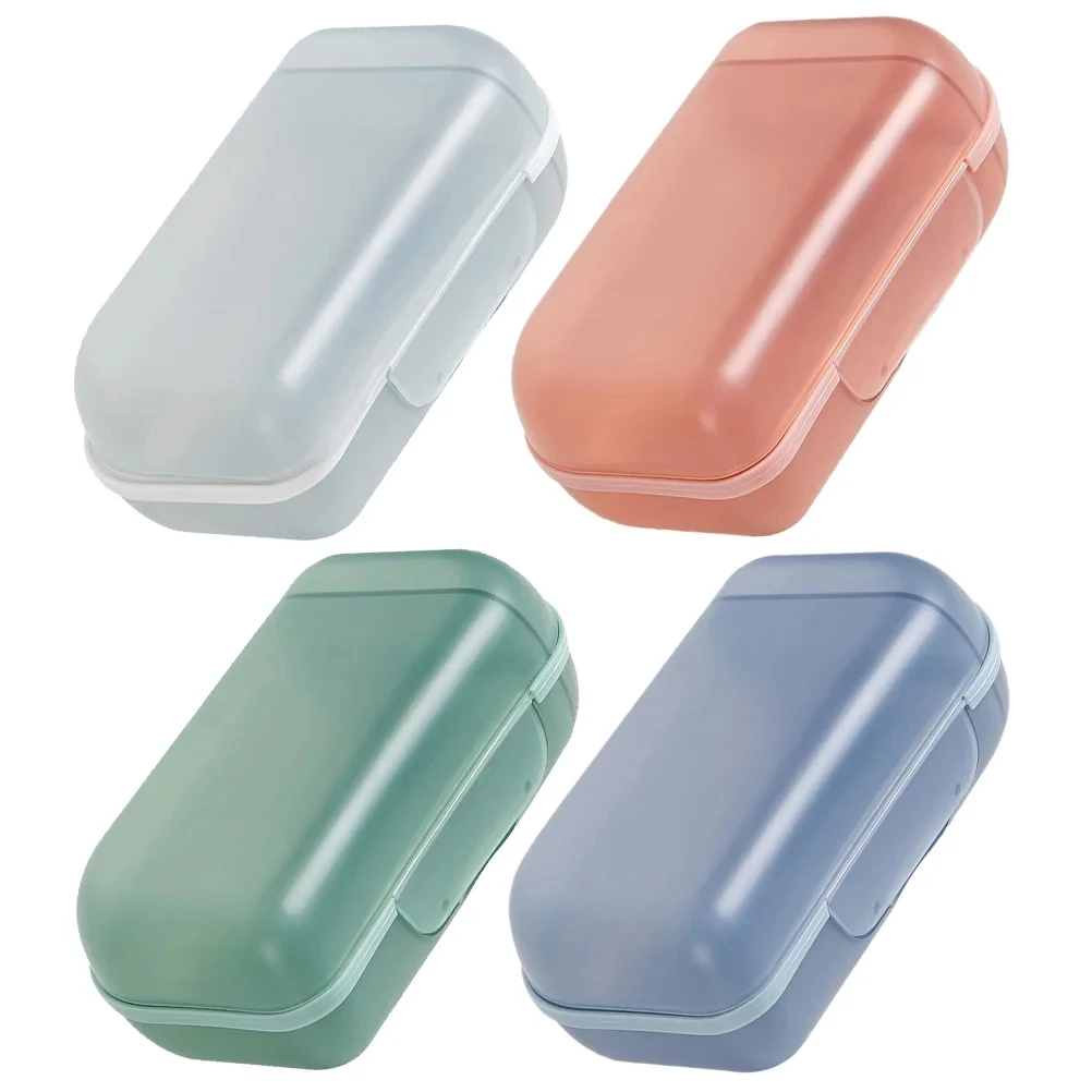 Sealed Soap Box Travel Supplies Portable Soap Shampoo Bar Stand Soap Box Bathroom Accessories Square With Cover Plastic ﻿