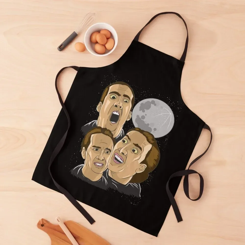 Nicolas Cage Stage Name Actor Filmmaker Coppola Received Many Awards 3 Cages Shirt Retro Vintage Apron Women's Dress Apron