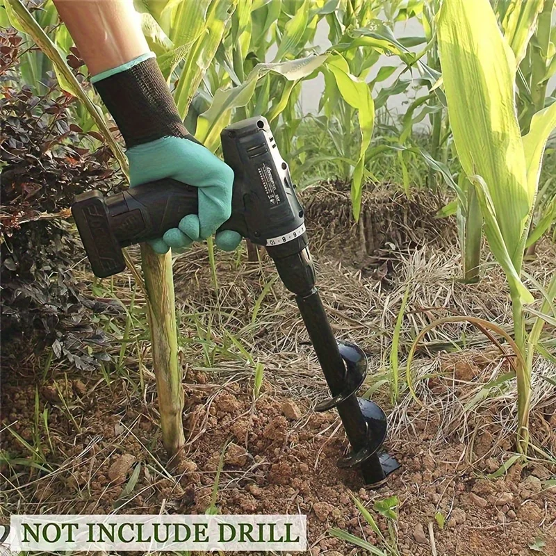 

Garden Auger Drill Bit 10x60cm, Spiral Hole Digger for Planting & Loosening Soil