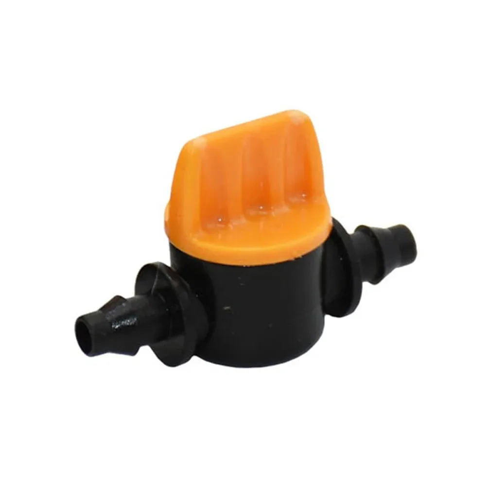 10PCS Pvc Pipe Through Valve Irrigation Single Barb Double Barb Mini Valve Drip Irrigation Capillary Mini Switch Valve