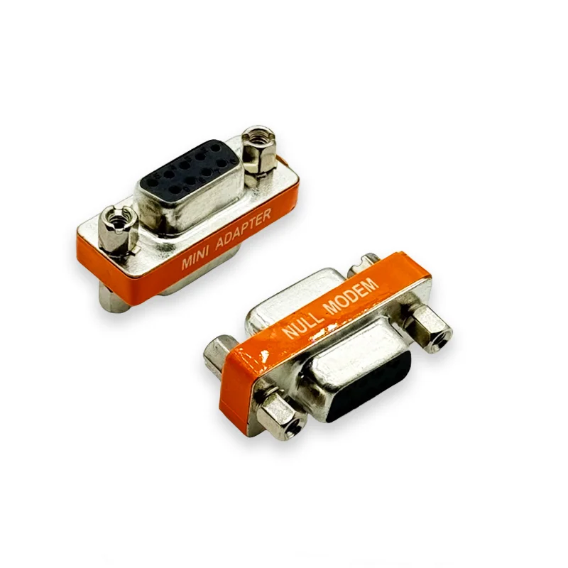 DB9-pin 8pin المنفذ التسلسلي ذكر إلى ذكر/ذكر إلى أنثى/أنثى إلى أنثى رأس تحويل متقاطع 232COM رأس تحويل الواجهة