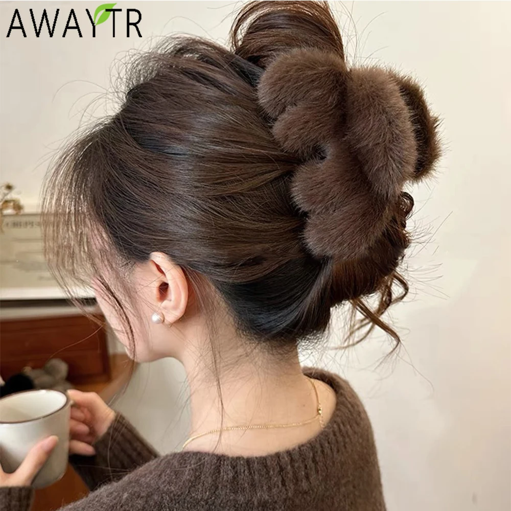 Awaytr-女性のための豪華な猫の足のヘアクリップ、カニのクリップ、ヘアアクセサリー、女の子のギフト、バレンタインデーの帽子、ファッション