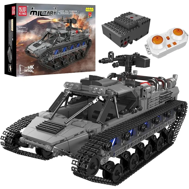 

Mould King EV2 All-Terrain Tracked Vehicle Building Blocks Set Remote/APP Control Car Model Adult Boys Military Enthusiasts