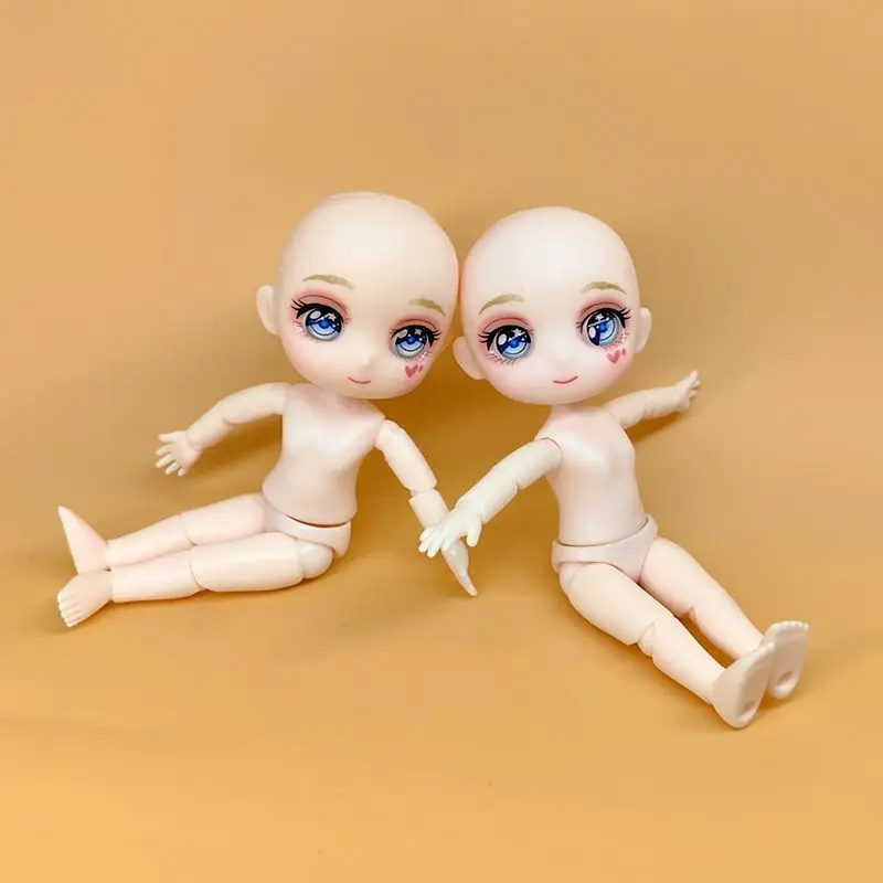 13cm Doll Naked Nude Body Practice Makeup Dolls 1/12 OB11 DIY Doll Accessories Toy For Girl Gifts