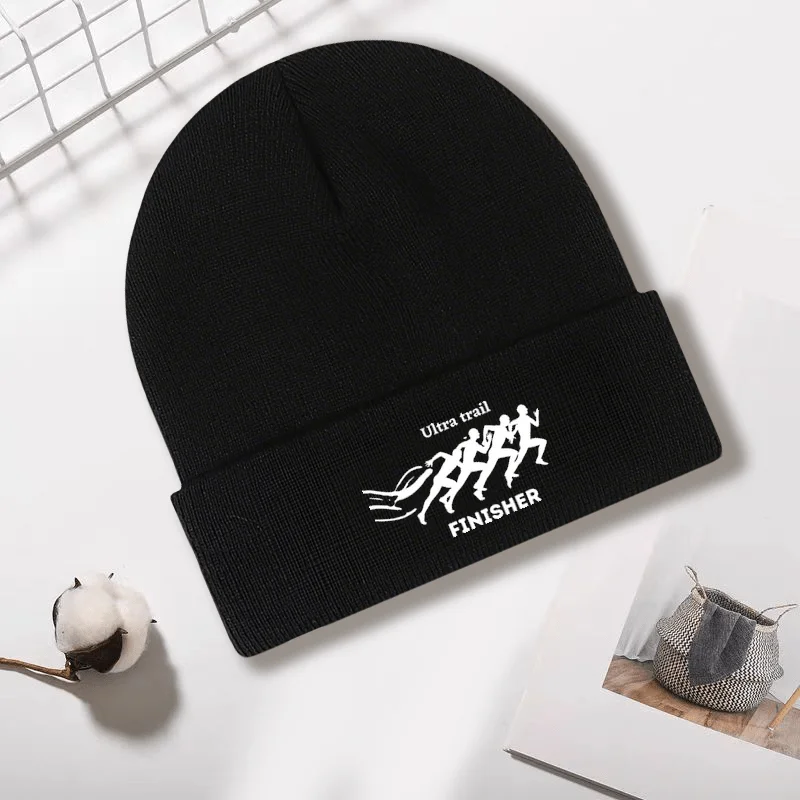 Chapeau tricoté chaud et résistant au froid, imprimé rétro Simple, tendance, pour hommes et femmes, chapeau tricoté essentiel à la mode pour l'hiver