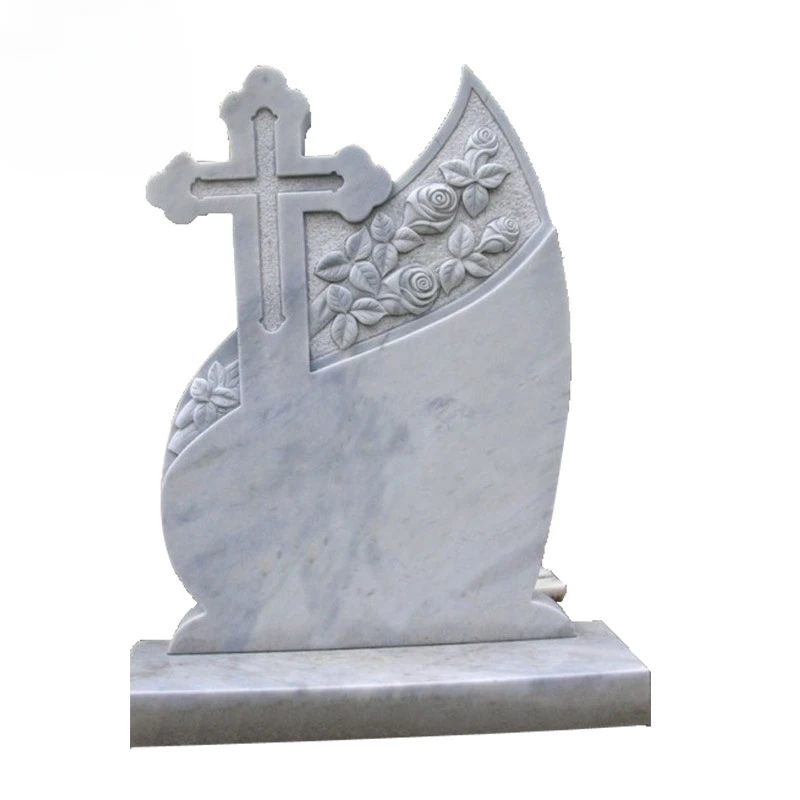 Garden patio decorative tomb stone white statue angel memorial marble benches