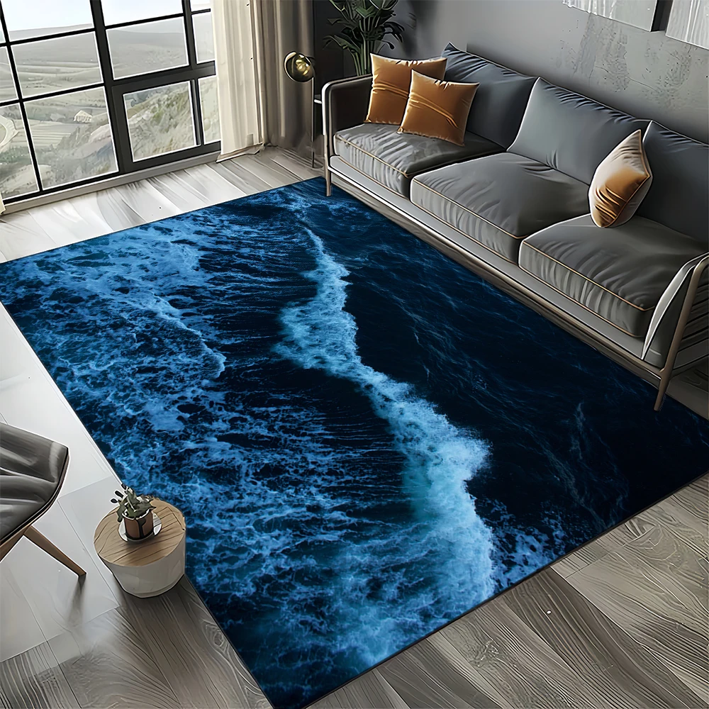 27-stijl nieuw blauw groen zeewater zeegolf oceaan tapijt tapijt voor woonkamer slaapkamer thuis bank decoratie, kinderen antislip vloermat