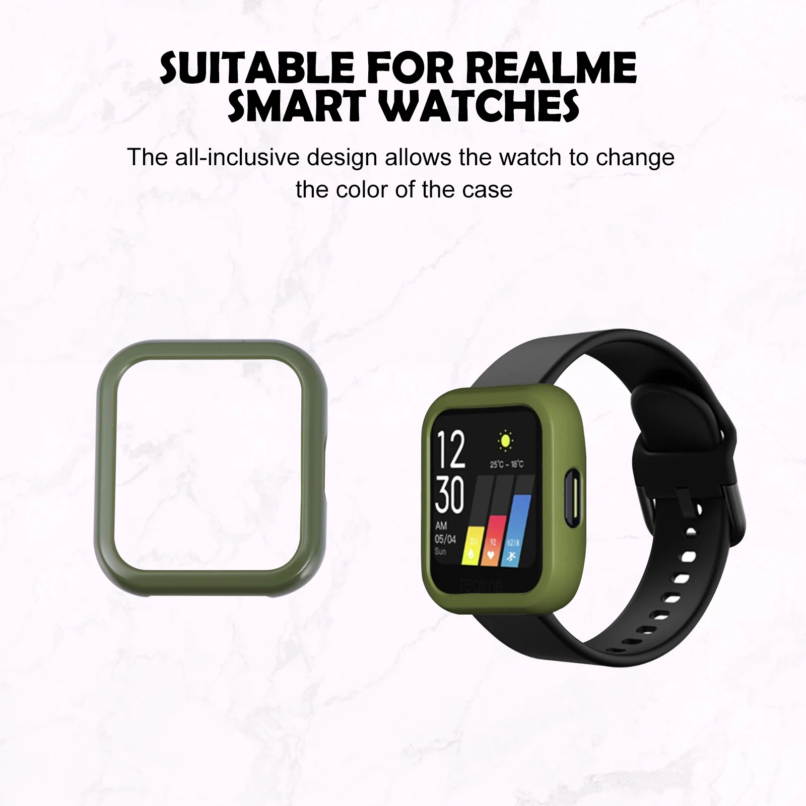 

2Pcs Smart Watch Protective Case Ultra Flexible Long lasting Replacement Frame Screen Guard Stylish Classic High quality Precise