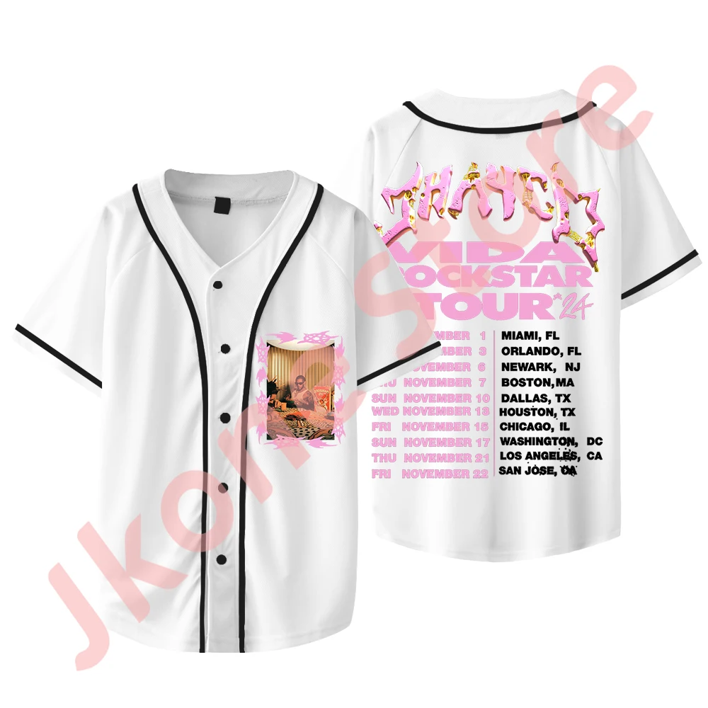 Jhayco Vida Star Tour Merch Baseball Jacket Tee Summer Unisex Fashion Short Sleeve T-Shirts