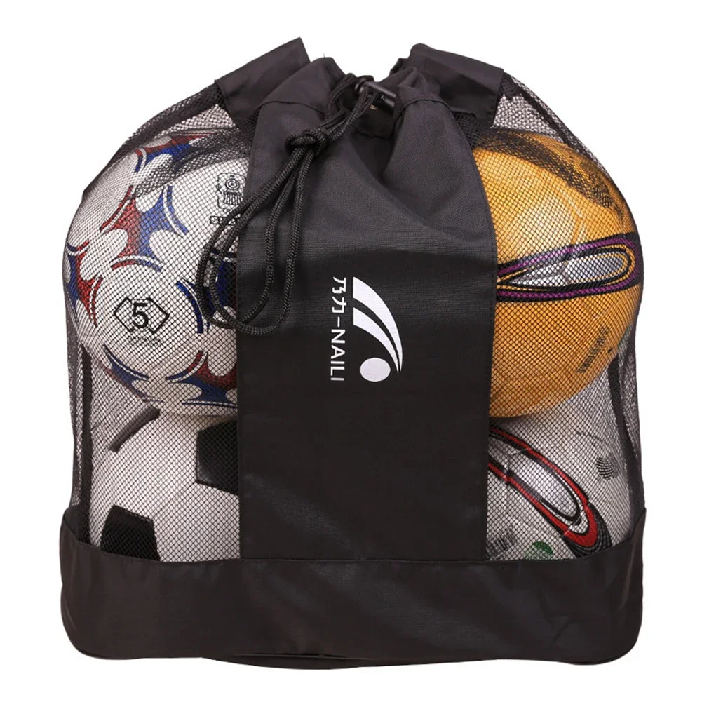Grote voetbal mesh tas voetbal rugzak met verstelbare schouderriem outdoor volleybal bal opbergzakken