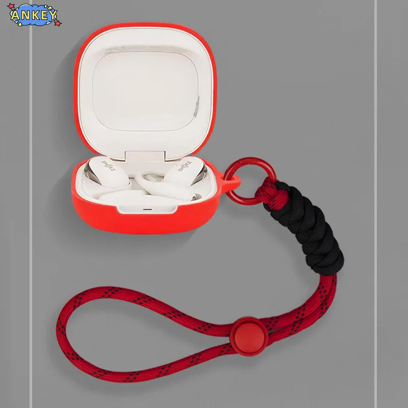 for Shokz OpenFit 2 T920 Case Protective Nylon Lanyard Soft Cover Headphone Shells Sleeve Hand Rope Strap Accessories